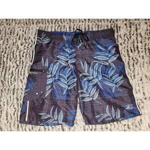 Zeroxposur Men's Size M Swim Trunks/Board Shorts Blue Stretch